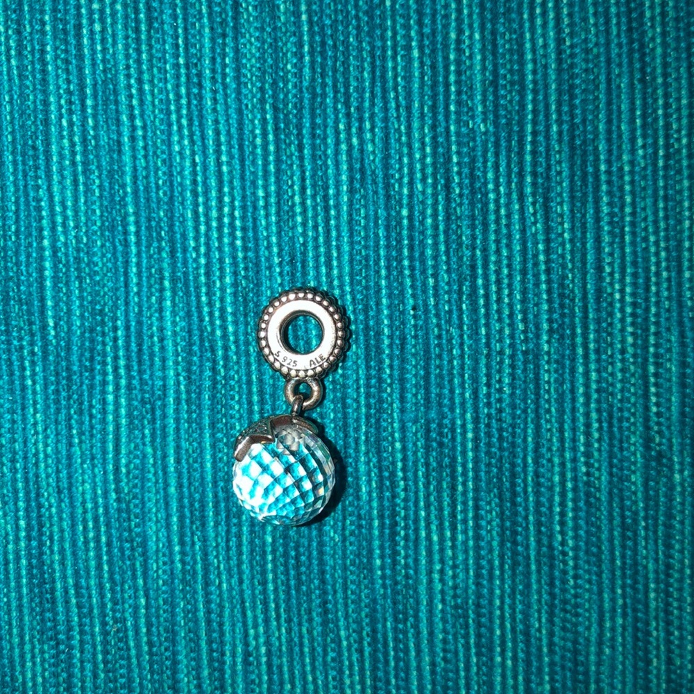 diamond star and clear-gem pandora bracelet charm